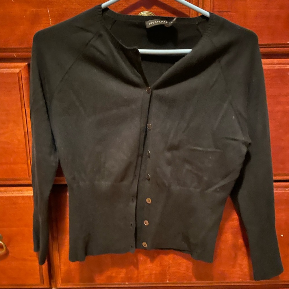 Pretty Black Button Down Cardigan